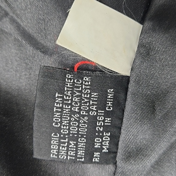 GUESS Black Faux Fur Collar Leather Jacket M - Picture 10 of 12